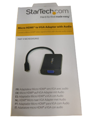 Startech Micro Hdmi To Vga M/f Adapter Adap Converter With Audio