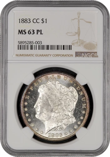1883 CC Morgan Silver Dollar NGC MS-63 PL