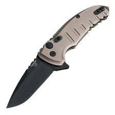 Hogue X1-MicroFlip Flipper: 2.75" Drop Point Blade - Black Cerakote Finish, FDE