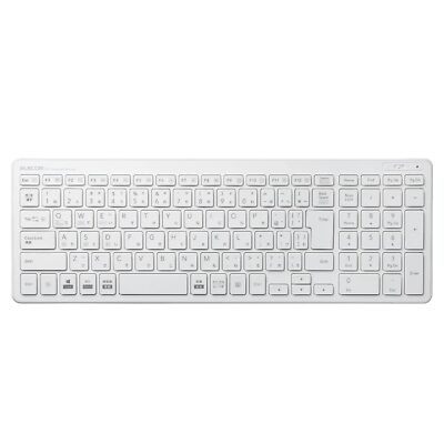 ELECOM Pantograph Compact Keyboard TK-FBP101WH Weiß Bluetooth für iOS Android