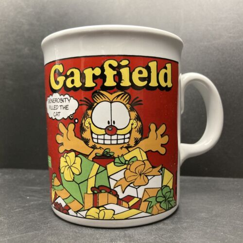 Vintage 1978 Garfield Generosity Killed the Cat Ceramic Mug Made in England - Picture 1 of 12