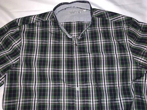 7 Diamonds De Hombre Talla Xl Camisa a Cuadros Ss Verde Negro Usado en  excelente condición \
