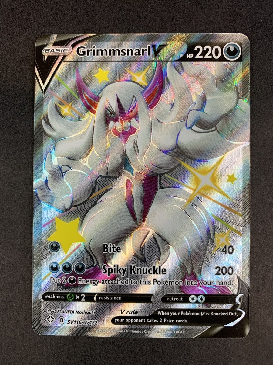Pokmon TCG - Shining Fates Grimmsnarl V Full Art Shiny - SV116/SV122