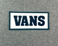 VANS Off The Wall Blue Vans Title Skateboard Sticker 3"