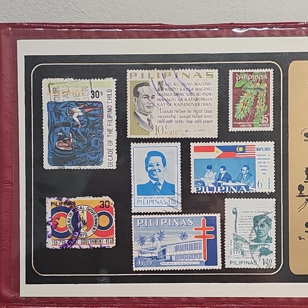 Philippines Pearl Of The Orient Sea 10 Coin & Stamp Red
