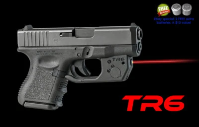 ArmaLaser TR6 / TR6S Red Laser: Glock 26 27 33 + Gen 1&2 17 19 22 & 23 w/o rails