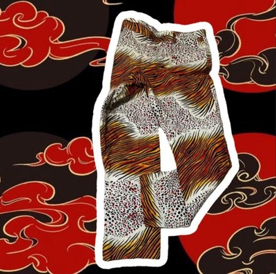 Homemade Cheetah Print/Tiger Stripe Retro Pants Women's Size Large