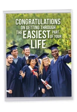 1 Big Graduation Greeting Card (8.5" x 11") - Easiest Part of Life J6763GDG