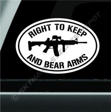 Right To Keep Bear Arms Oval Bumper Sticker Nra Gun Ar15 Molon Labe Right To Keep Bear Arms Oval Bumper Sticker Nra Gun Ar15 Molon Labe