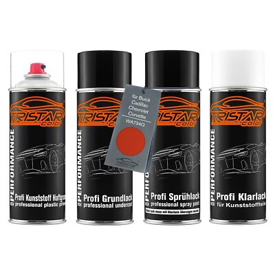 Lack Spraydosen Set Kunststoff für Buick Cadillac WA734Q Sonic Orange Metallic