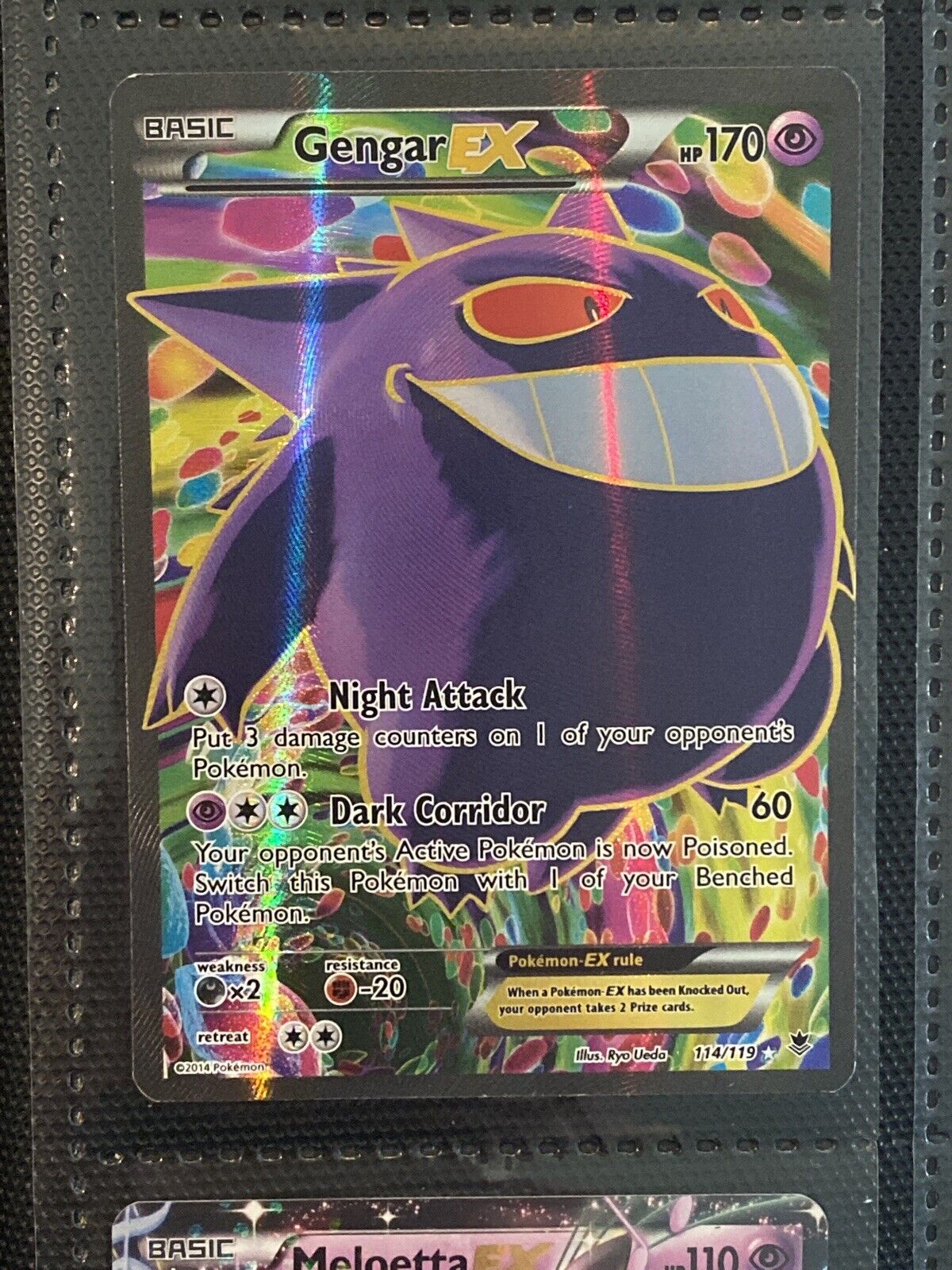 Gengar EX 34/119 XY Phantom Forces Holo Ultra Rare Pokemon Card Near M