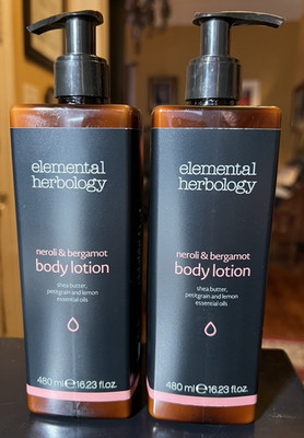 2 Pack Elemental Herbology BODY LOTION Neroli & Bergamot 16.23oz Vegan Friendly