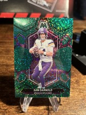 2024 Panini Mosaic Sam Darnold #141 Green Sparkle Prizm 1/8 (SSP) Vikings