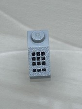 LEGO 3040 Vintage 1 x 2 Printed Slope Blueish Grey Keypad Space. VGC Free P&P