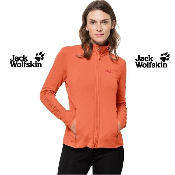 Women Jack Wolfskin Sweater Orange Polyester 40 /