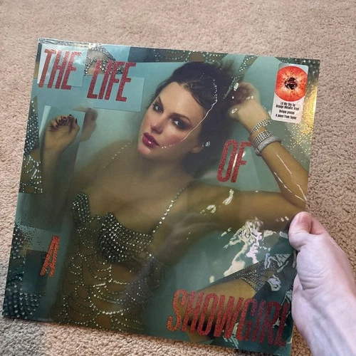 TAYLOR SWIFT   The Life of a Showgirl Lit My Sky Up Orange Metallic Colour Vinyl