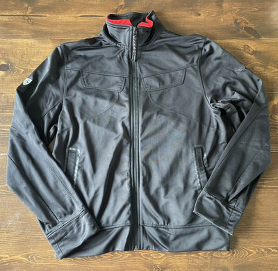 Puma Scuderia Ferrari Track Jacket Men's L Black Racing Full Zip Lrg Back Logo