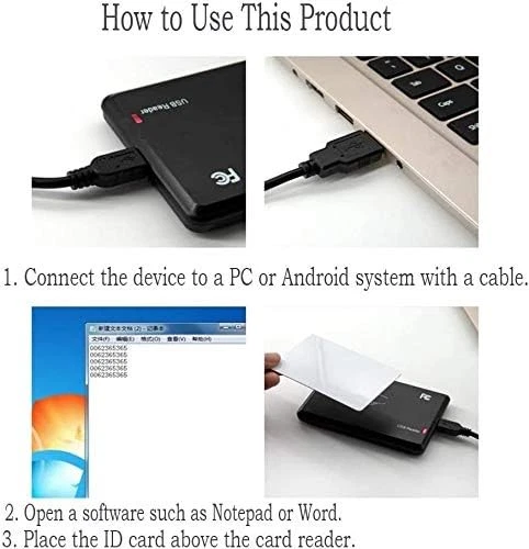 USB RFID DUAL Reader 13,56mhz + 125khz Transponder Kartenleser Chip - Bild 4 von 4