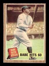 1962 Topps #139 Babe Hits 60 (HOF) EX Baseball Card