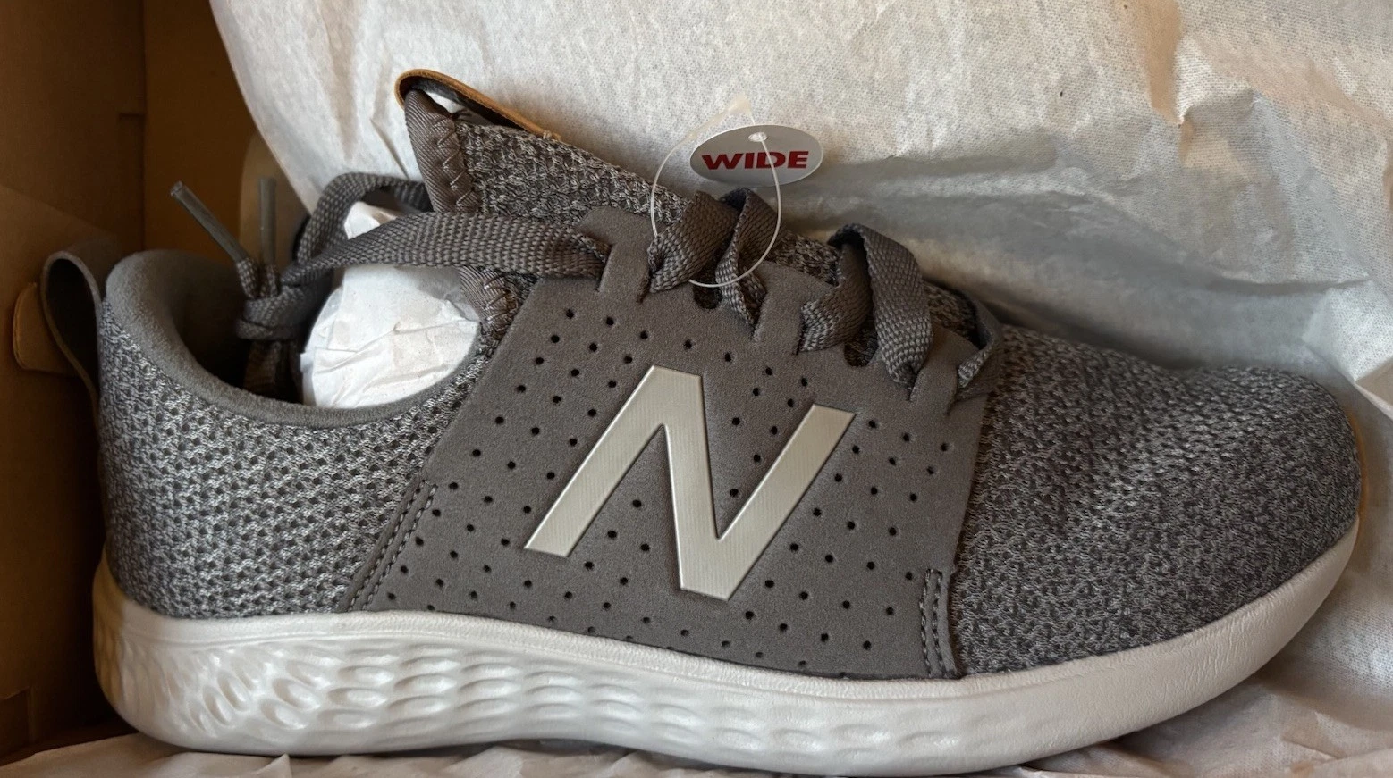 Men’ s New Balance MSPTLG1 Gray Mesh Running Sneaker Size 8 4E Extra Wide NEW