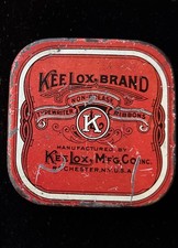 Vintage Early Kee Lox Typewriter Ribbon Tin Rochester NY  Empty thumbnail