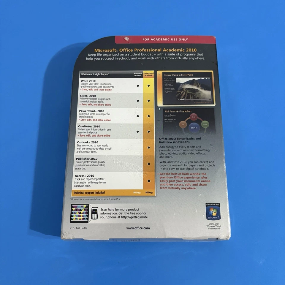 Microsoft Office Professional Academic 2010 NOS Sealed - Image 2 of 3