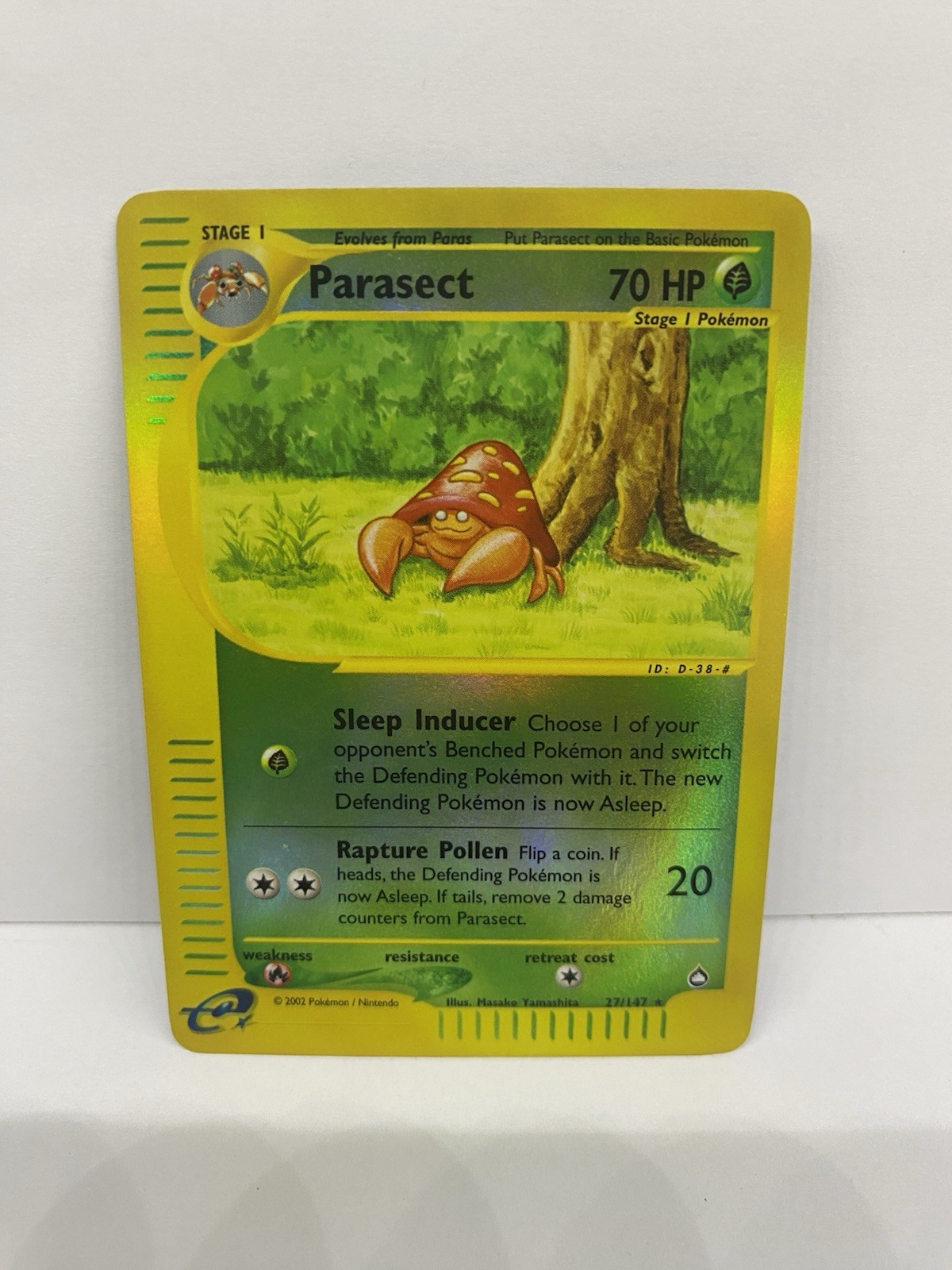 Parasect 27/147 Reverse Holo Rare Aquapolis Pokemon NM