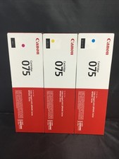 Genuine Canon 075 Toner Cartridges CYAN/MAGENTA/YELLOW 3 PACK BRAND NEW