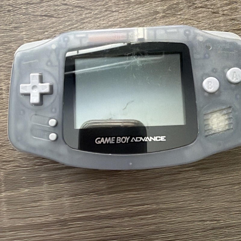 Nintendo Game Boy Advance GBA with 2 games tested and working Clear glacier