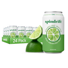 Spindrift Sparkling Water, Lime Flavored, Made with Real Squeezed Fruit, 12 Fl O