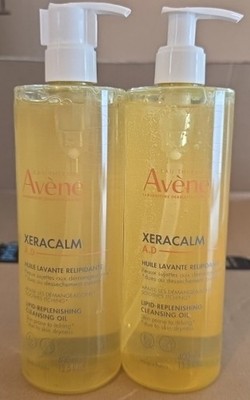 Avene Xeracalm A.D Lipid-Replenishing Cleansing Oil 13.5fl.oz LOT OF 2