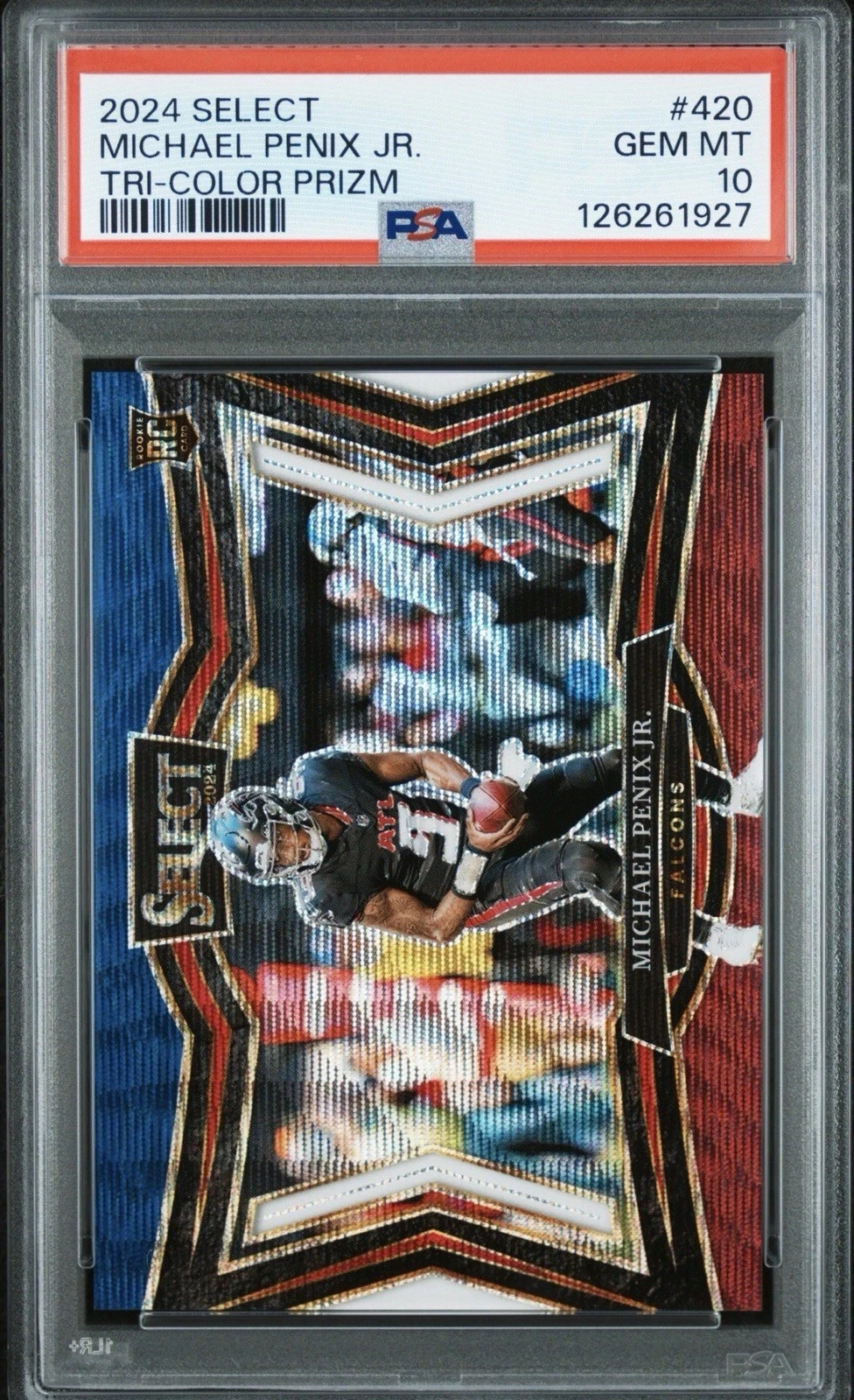 2024 Panini Select Michael Penix Jr. Tri-Color Prizm RC #420 PSA 10 GEM MT