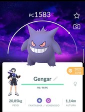 Gengar GIGAMAX Fondo Max Attack Pokémon Go T- 20k Polvo de Estrellas