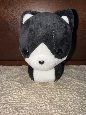 Bellzi Kitti Black and White Cat Kitten Plush Stuffed Animal Small EUC