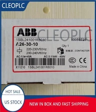 New A26-30-10  ABB AC contactors AC24V、110V、200V、220-230V US Free TAX