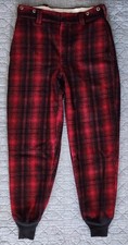Vintage Woolrich Men's 30x30 Heavyweight Plaid Wool Pants - Hunting, Suspenders