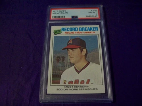 1977 TOPPS #234 NOLAN RYAN PSA 8