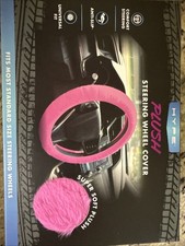 Steering Wheel Cover - Plush Pink Furry Soft Anti-slip