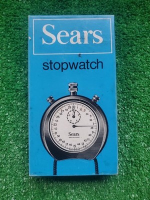 Sears Vintage Swiss Stop Watch Working With Box, 19903