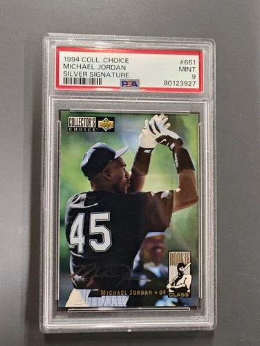 Upper Deck 1994 Collector's Choice Michael Jordan #661 Silver Sig Rookie PSA 9