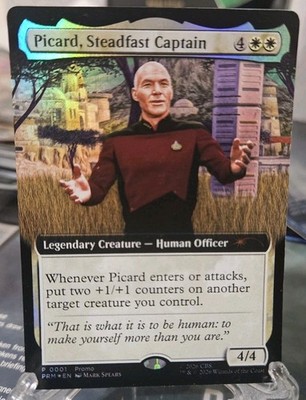 MTG Star Trek Picard, Steadfast Captain Promo Extended Art Foil