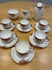 CARLTON WARE 'SUNSHINE' HAND-PAINTED ART DECO COFFEE SET  c.1928