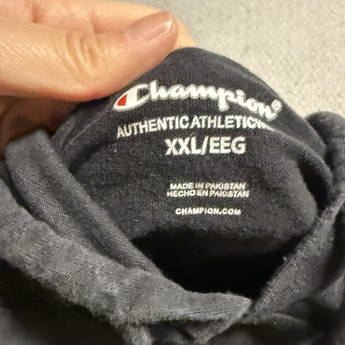 Champion Herren schwarz 100 % Baumwolle Pullover Hoodie Sweatshirt XXLARGE EUC - Bild 5 von 6