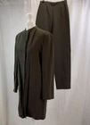 Giorgio Armani Trouser Suit IT40 UK8 Taupe Linen Blend Jacket & Trousers