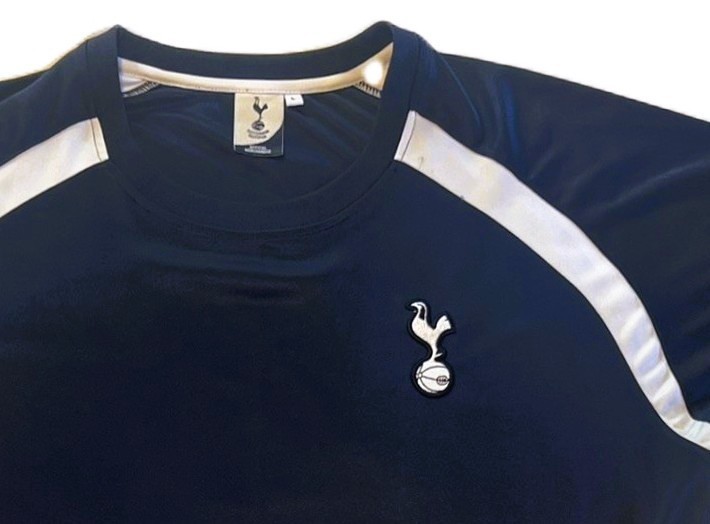 Official tottenham hotspur polo shirt sz large blue premier league w/logo