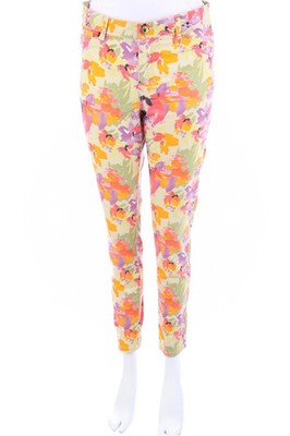 VERO MODA Hose Blumen W29 salbeigrün multicolor
