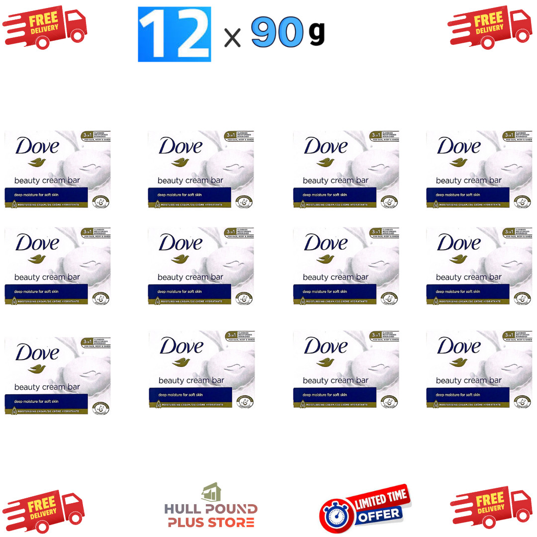 12x DOVE ORIGINAL BEAUTY CREAM SOAP BARS 12x 90g