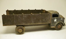 Vintage Pressed Steel Toy Truck Wyandotte Miitary Army Green Hauler