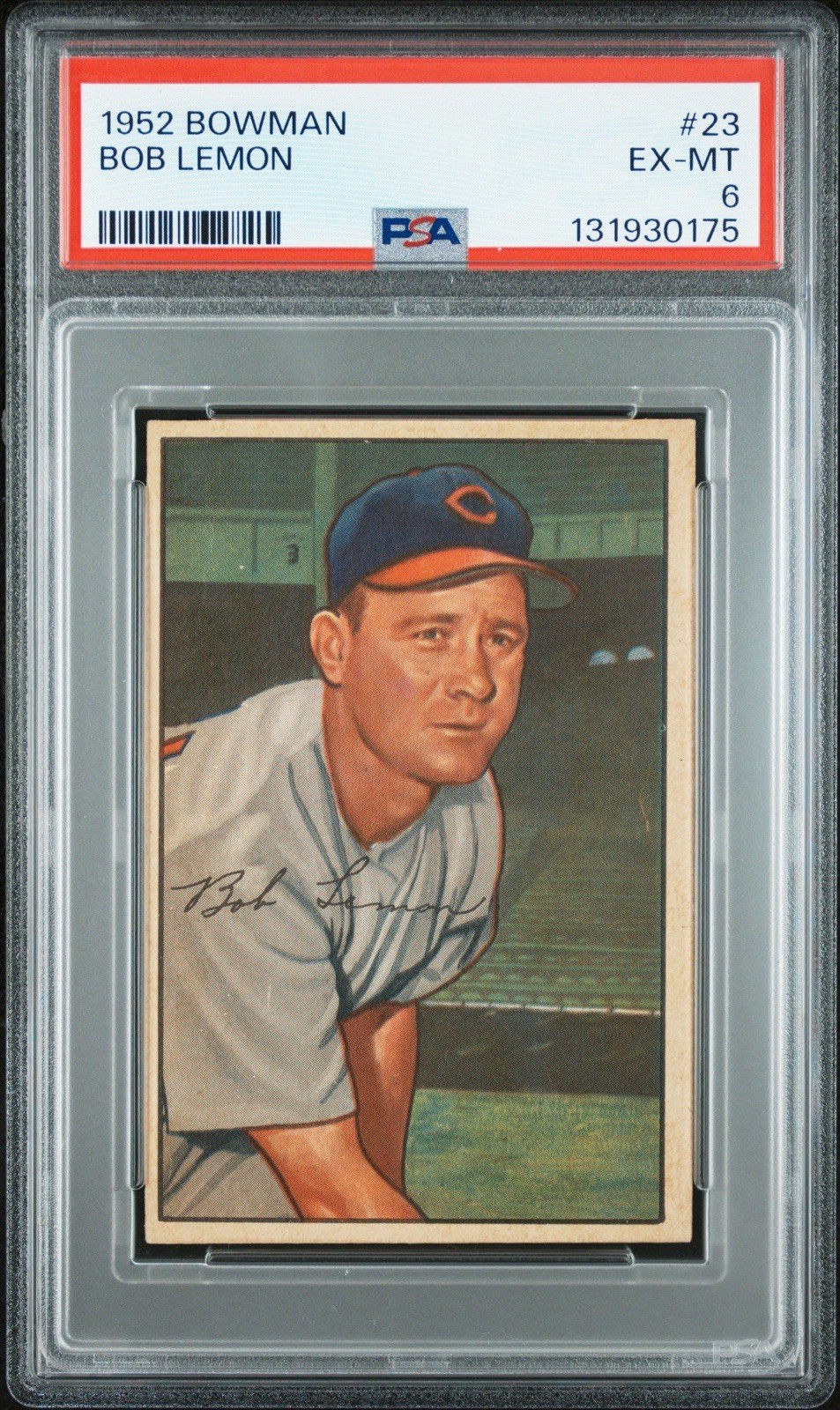 1952 Bowman #23 Bob Lemon Cleveland Indians PSA 6 EX-MT