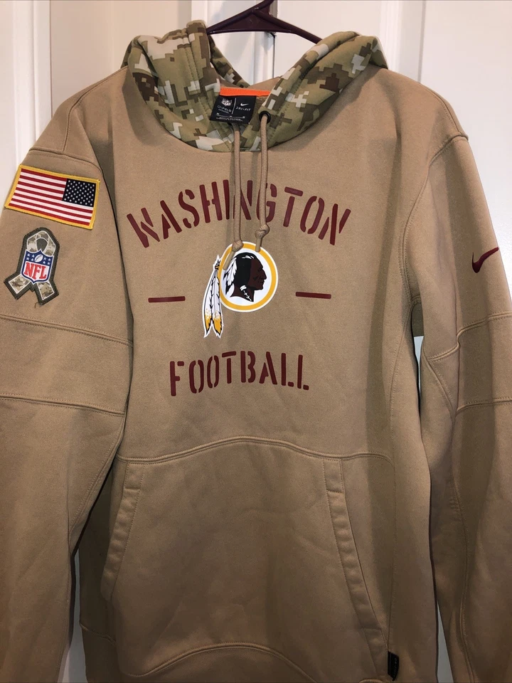 Washington Redskins Hombres Sudadera con Capucha Mediana Nike Dri Fit Saludo al Servicio Bandera Foto 2 de 4